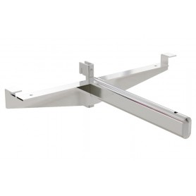 SOPORTE CENTRAL PARA ESTANTE CRISTAL . CROMO.