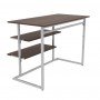 KIT ESTRUCTURA DE MESA CON BARRA Y ESTANTES. CROMO.