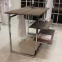 KIT ESTRUCTURA DE MESA CON BARRA Y ESTANTES. CROMO.