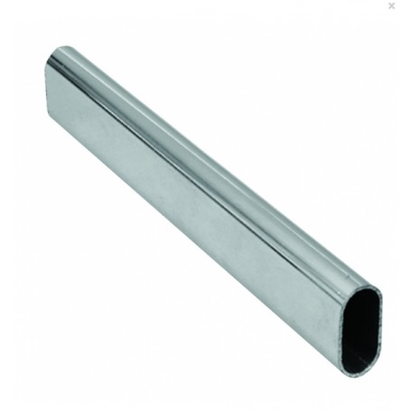 BARRA OVAL 30x15 DE 300cm CROMO