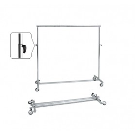 PERCHERO METÁLICO 150CM PLEGABLE. CROMO.